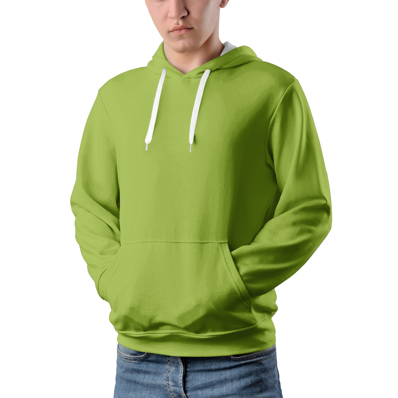 Chartreuse Green Men's Pullover Hoodies