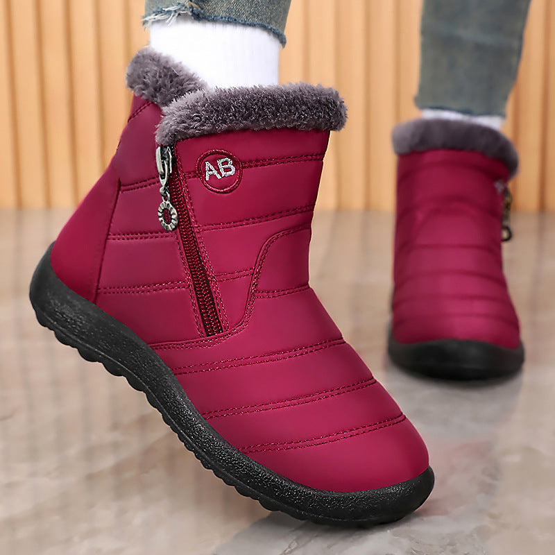 Womens Winter Cotton Brown Boots