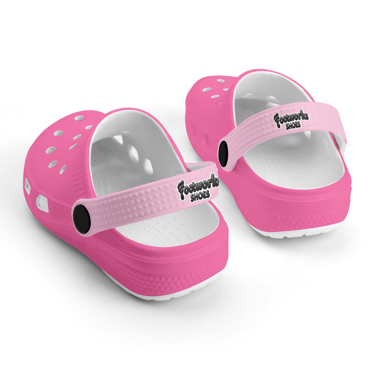Kid's Fushia and Light Pink Casual Clogs