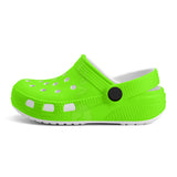Kid's Neon Green Casual Clogs