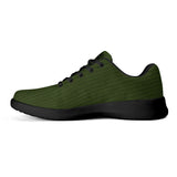 Green Corduroy Unisex Athletic Running Shoes