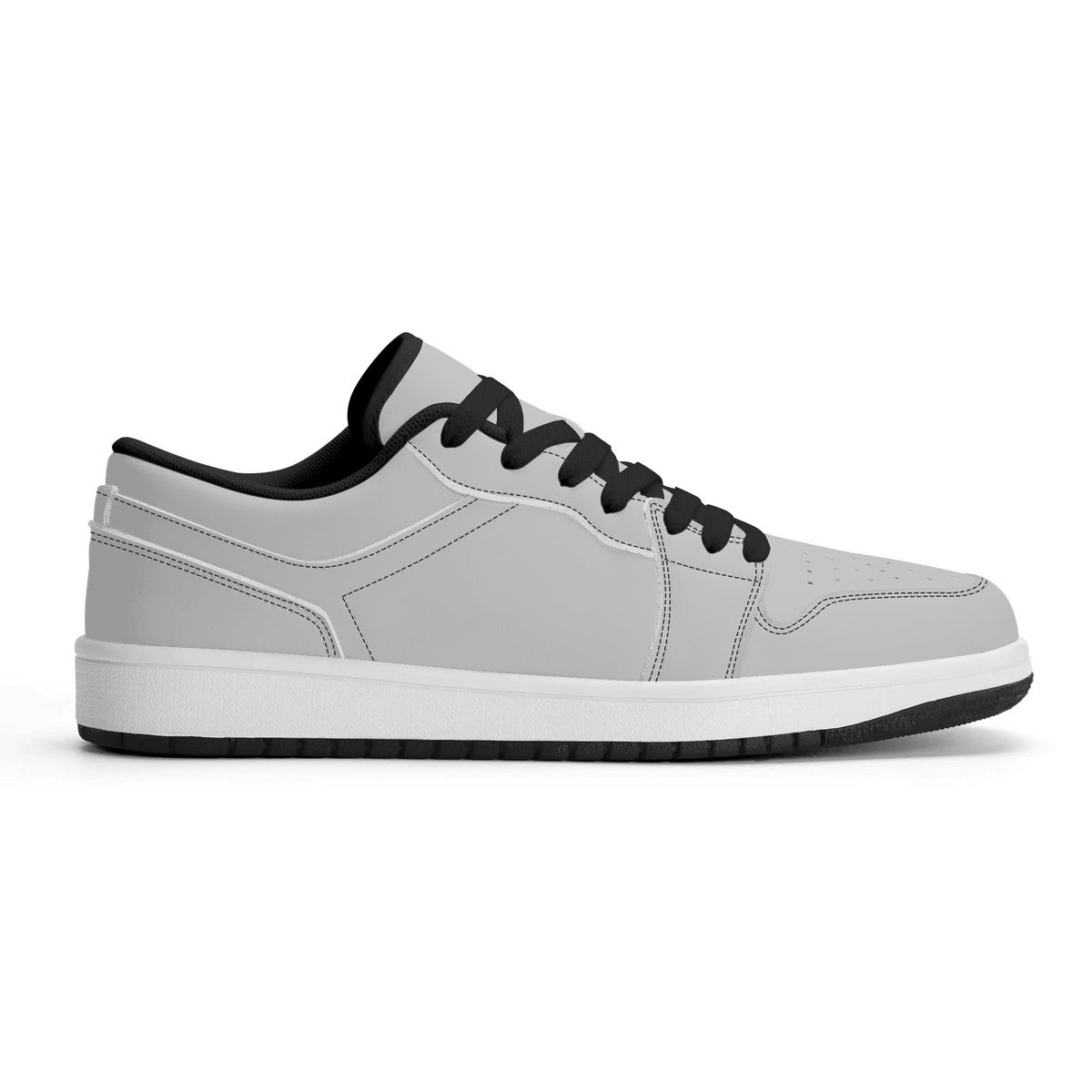 Gray Unisex New Synthetic Leather Low Top Sneakers