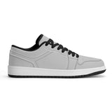 Gray Unisex New Synthetic Leather Low Top Sneakers