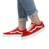 Red Low Top Flat Sneaker