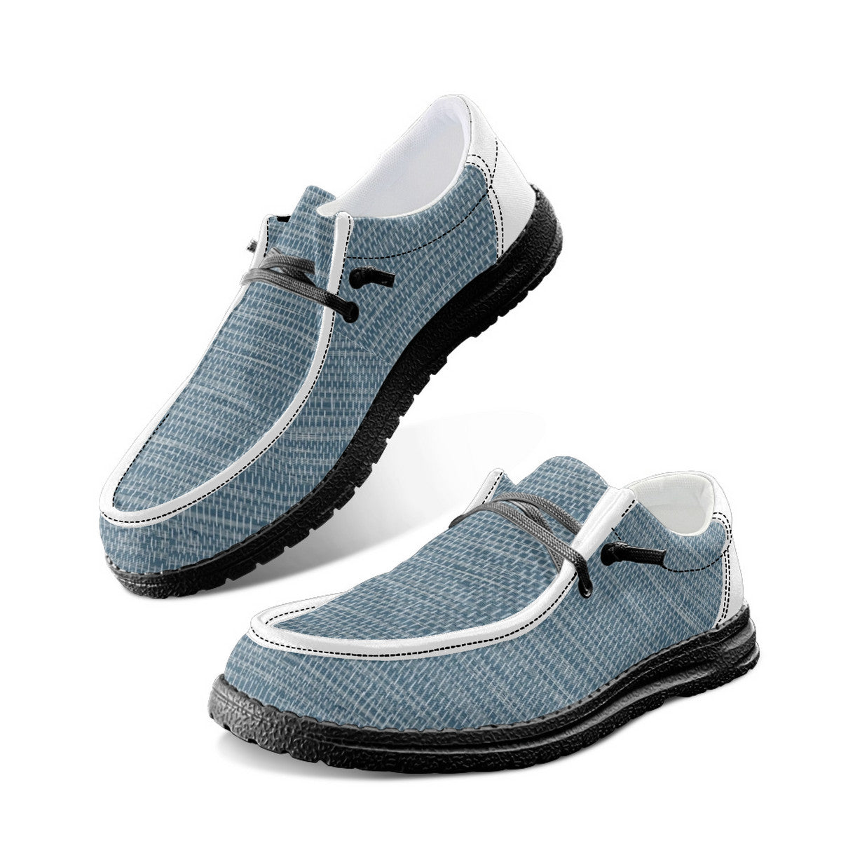 Blue Trendy Canvas Loafers
