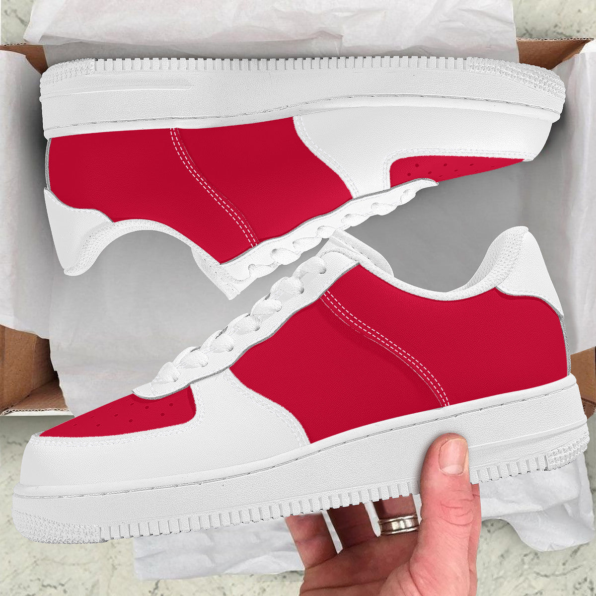 Red Low Top Unisex Sneaker