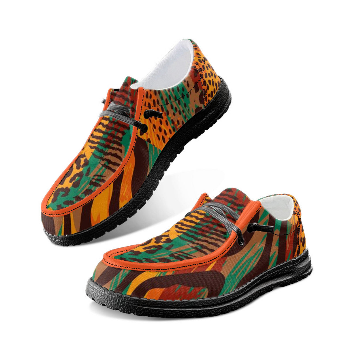 African Canvas Loafers