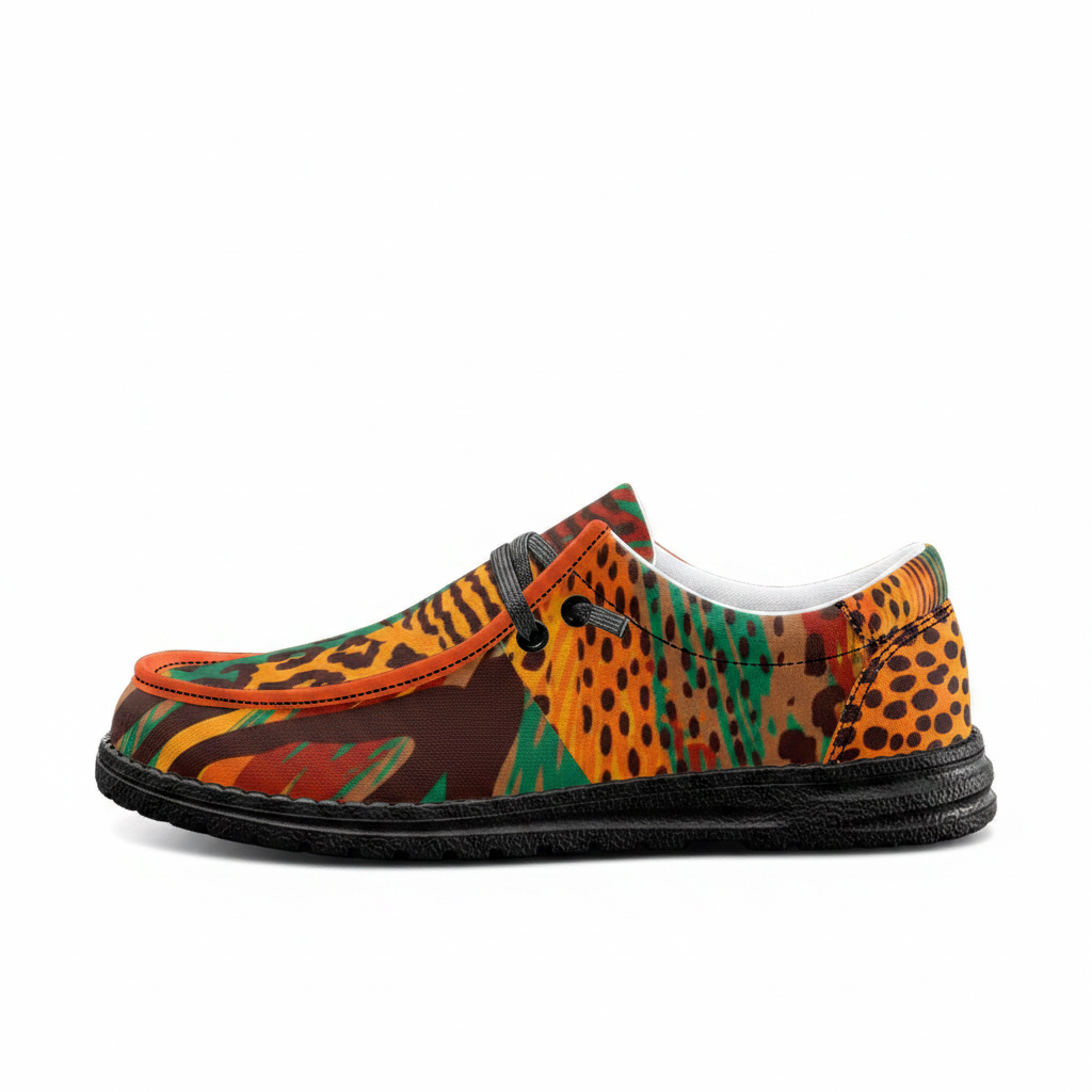 African Canvas Loafers