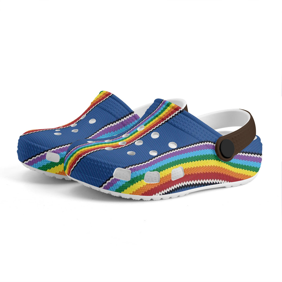 Kid's Casual Rainbow Pattern Clogs
