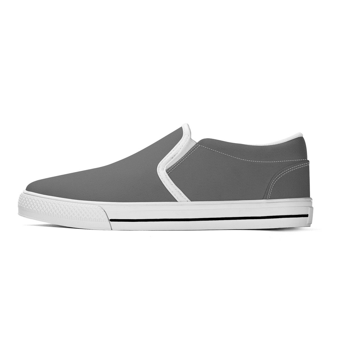 Gray Unisex Slip-on Shoes