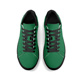 Green Unisex Premium Synthetic Leather Sneakers – Handcrafted Comfort by Footworks Shoes