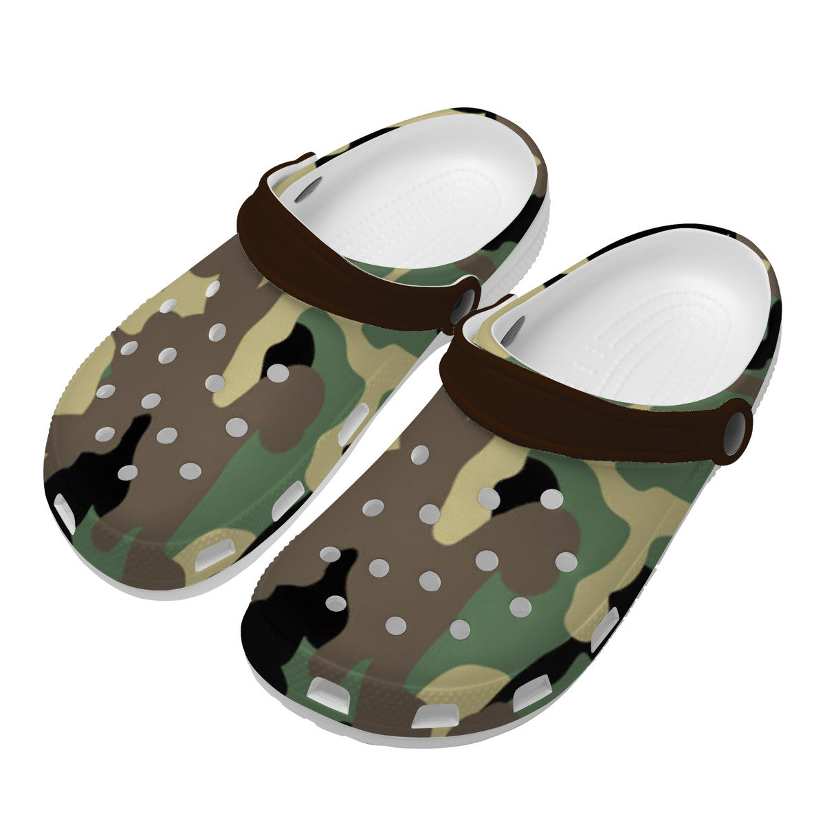 Kids Camo Pattern Clogs