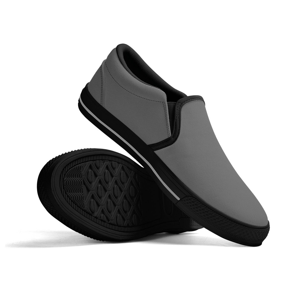 Puter Gray Unisex Slip-on Shoes