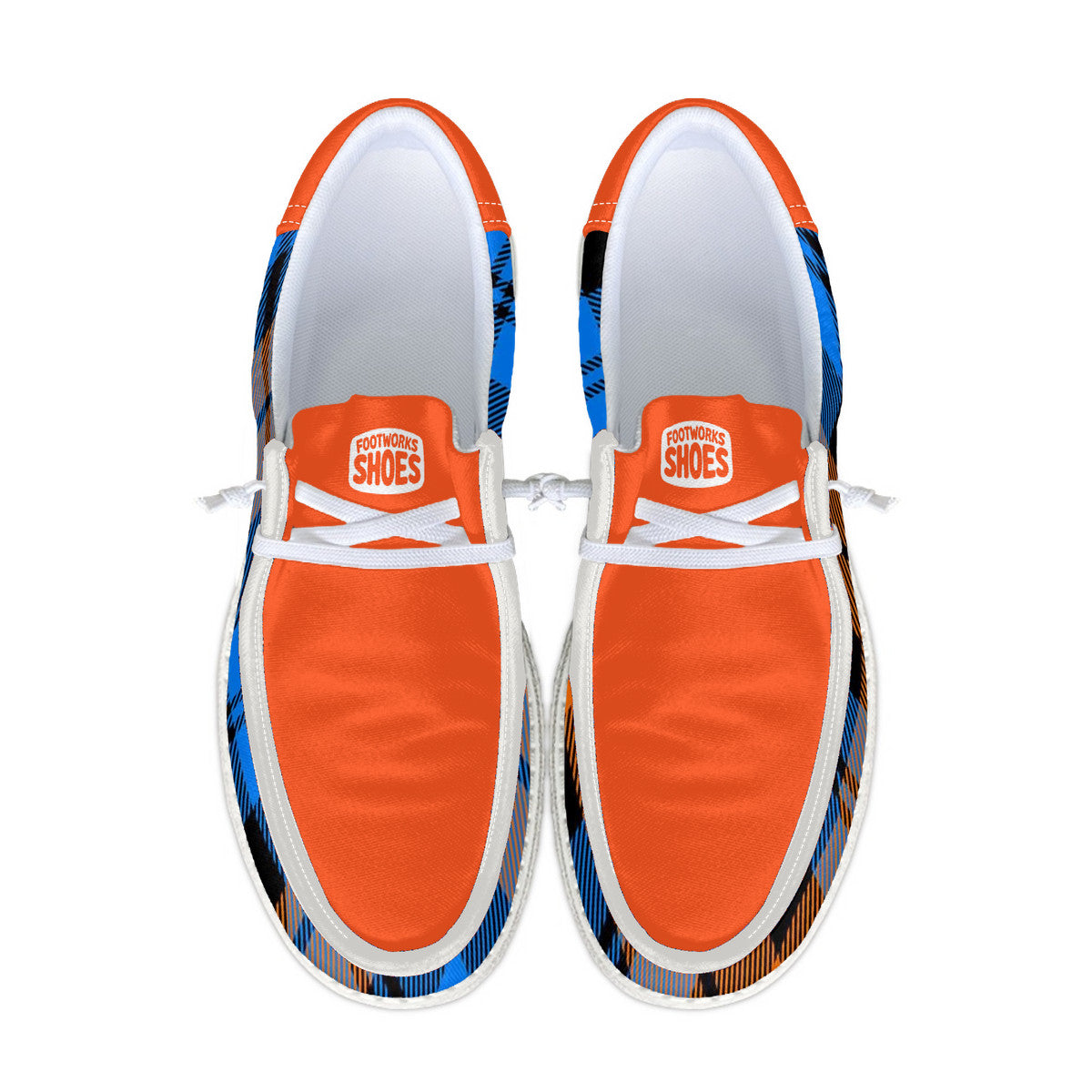 Orange unisex  Canvas Loafers