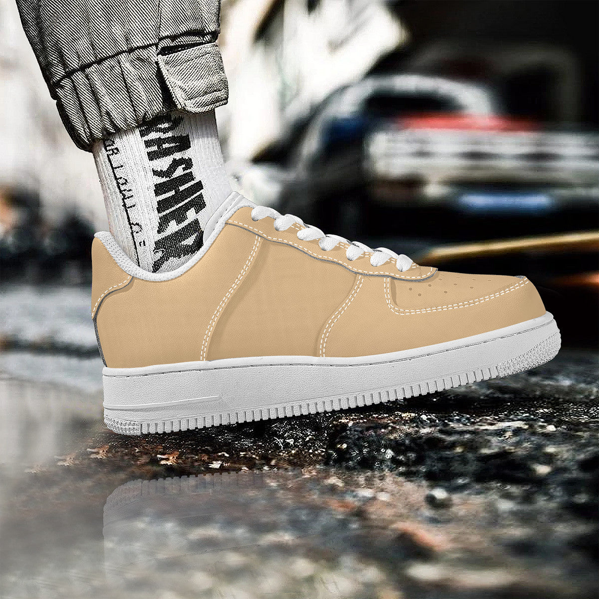 Tan Low Top Unisex Sneaker