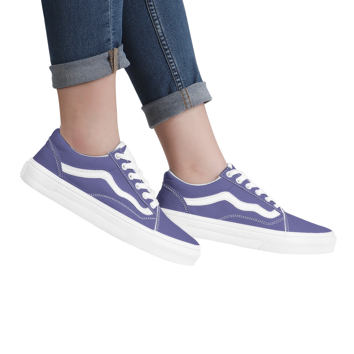 Lavender Purple Low Top Flat Sneaker