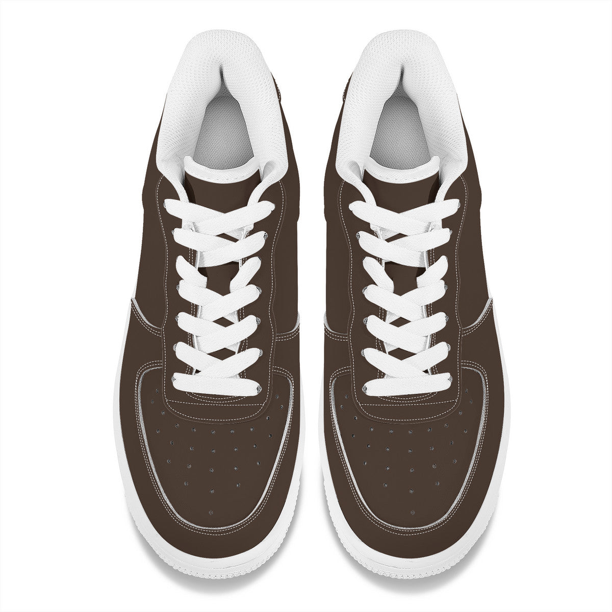 Brown Unisex Microfiber Sneakers