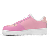 Pink Unisex Microfiber Sneakers