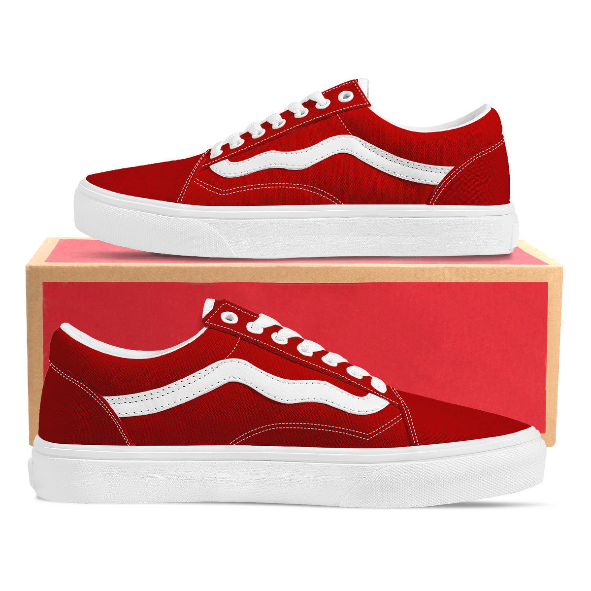 Red Low Top Flat Sneaker