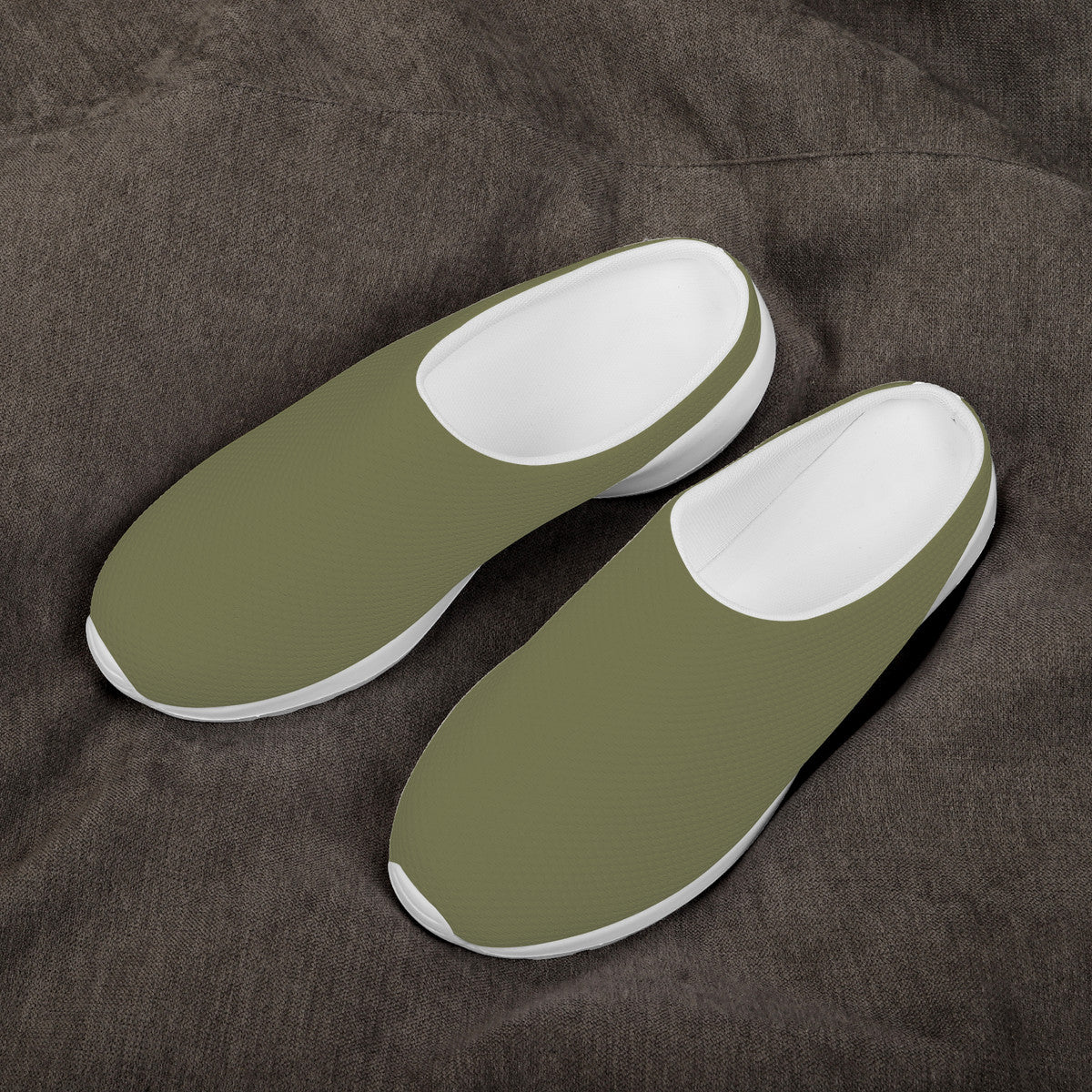 Olive Green Mesh Slipper