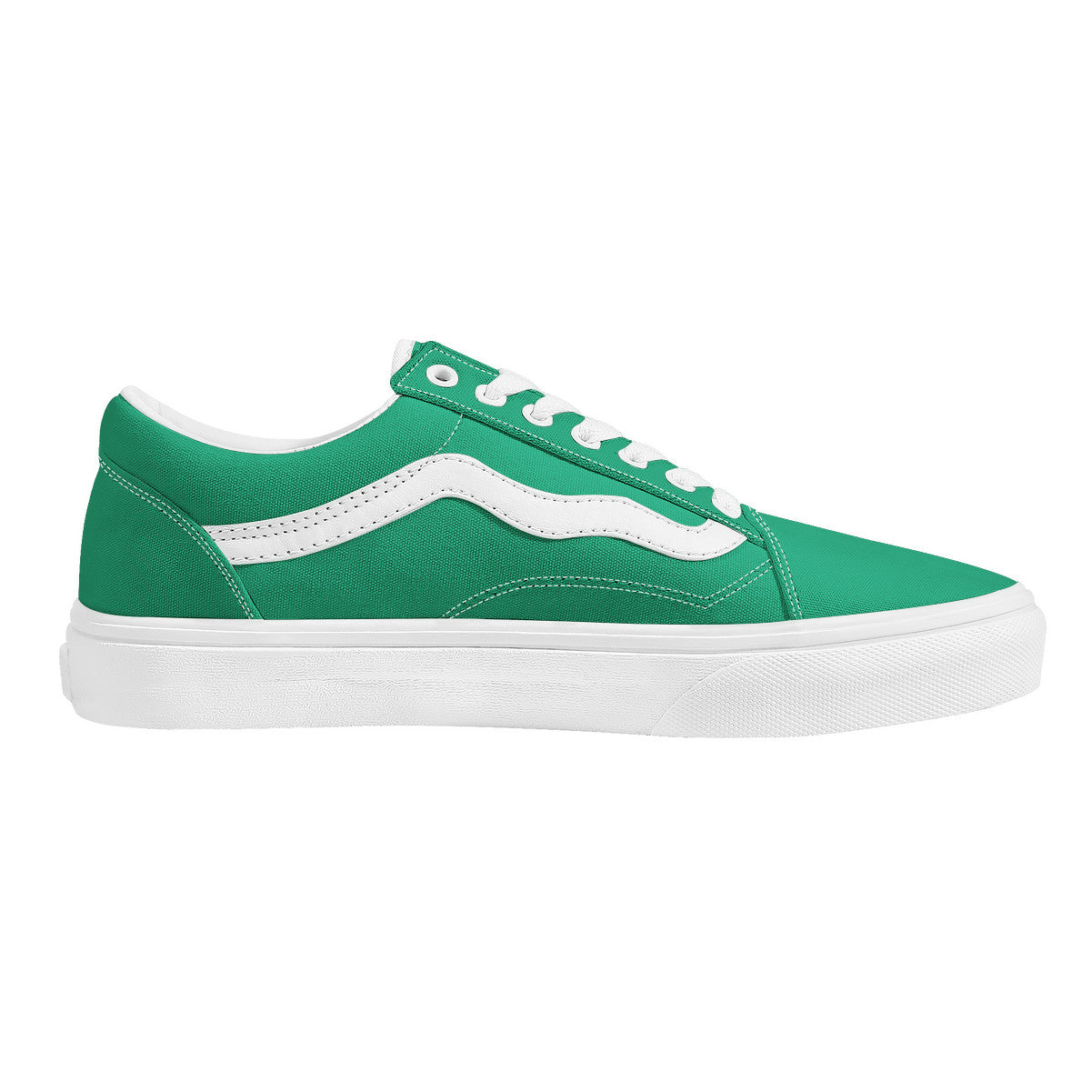 Green Low Top Flat Sneaker