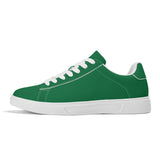Green Unisex Premium Synthetic Leather Sneakers – Handcrafted Comfort by Footworks Shoes