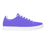 Purple Low-Top Synthetic Leather Sneakers