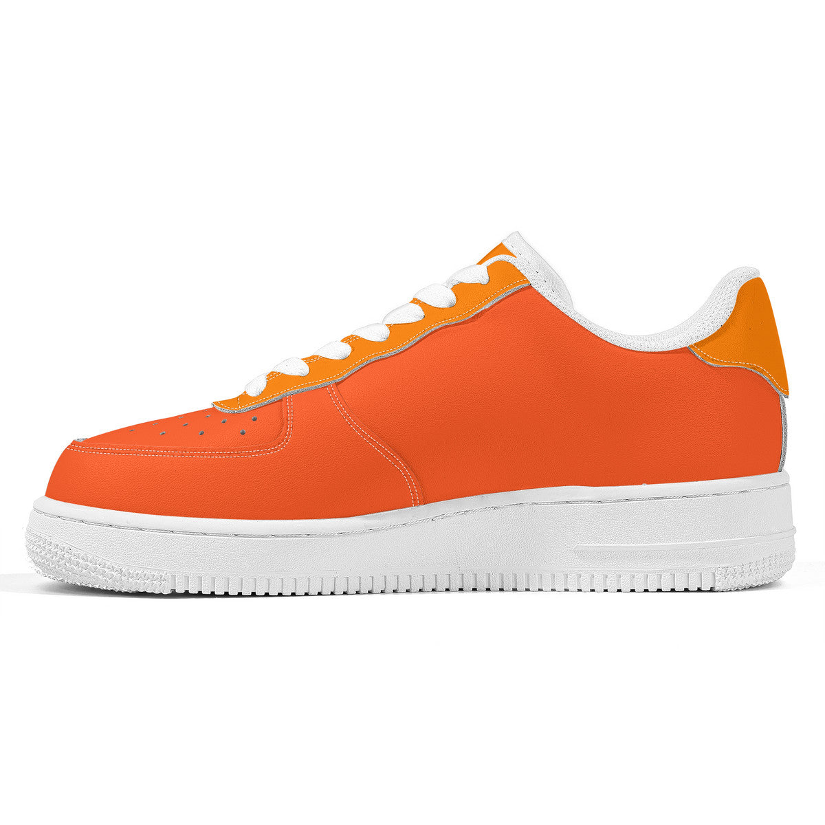Orange Unisex Microfiber Sneakers