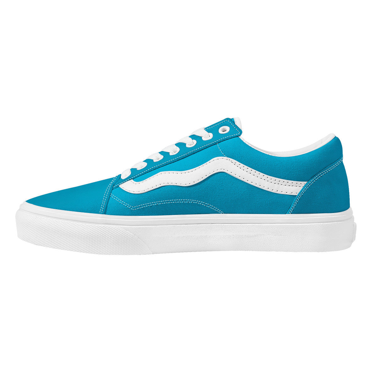 Aqua Blue Low Top Flat Sneaker