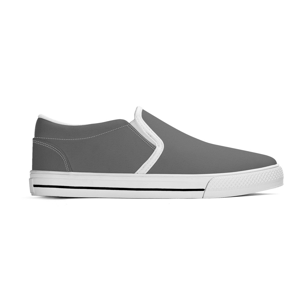 Gray Unisex Slip-on Shoes