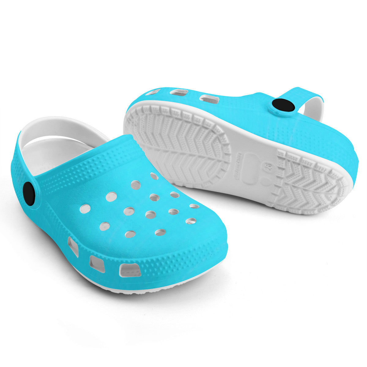 Kid's Neon Blue Casual Clogs