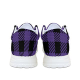 Unisex Purple Buffalo Plaid Canvas Loafers