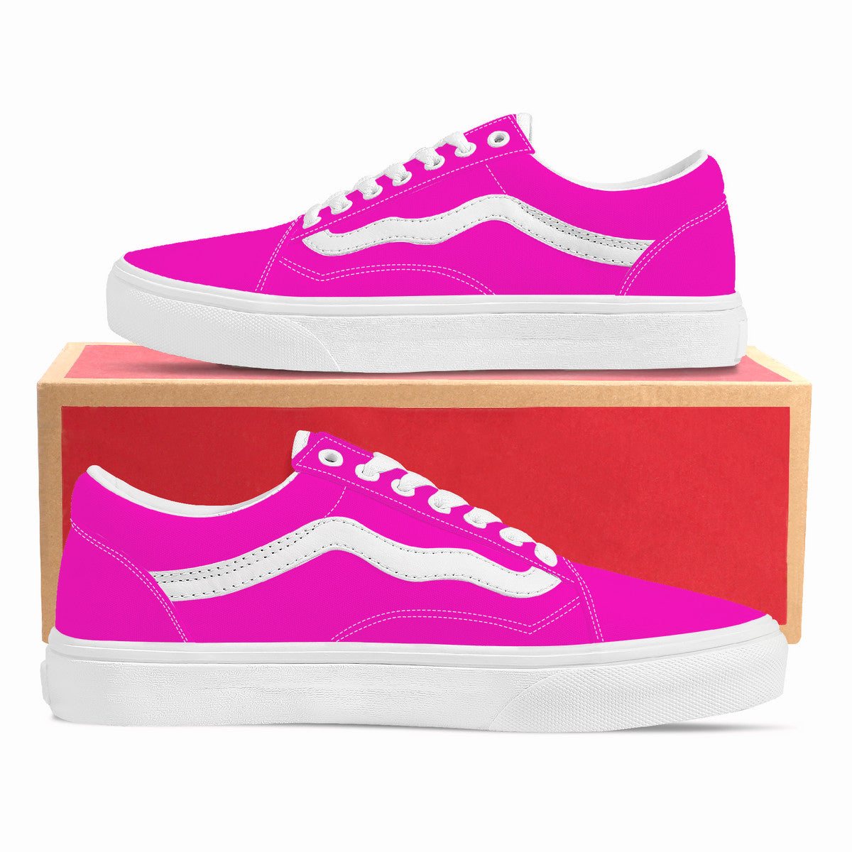 Hot Pink Low Top Flat Sneaker