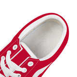 Red Low Top Flat Sneaker