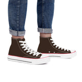 Brown High Top Canvas Shoes
