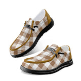 Brown Unisex Canvas Loafers