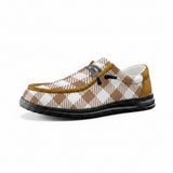 Brown Unisex Canvas Loafers