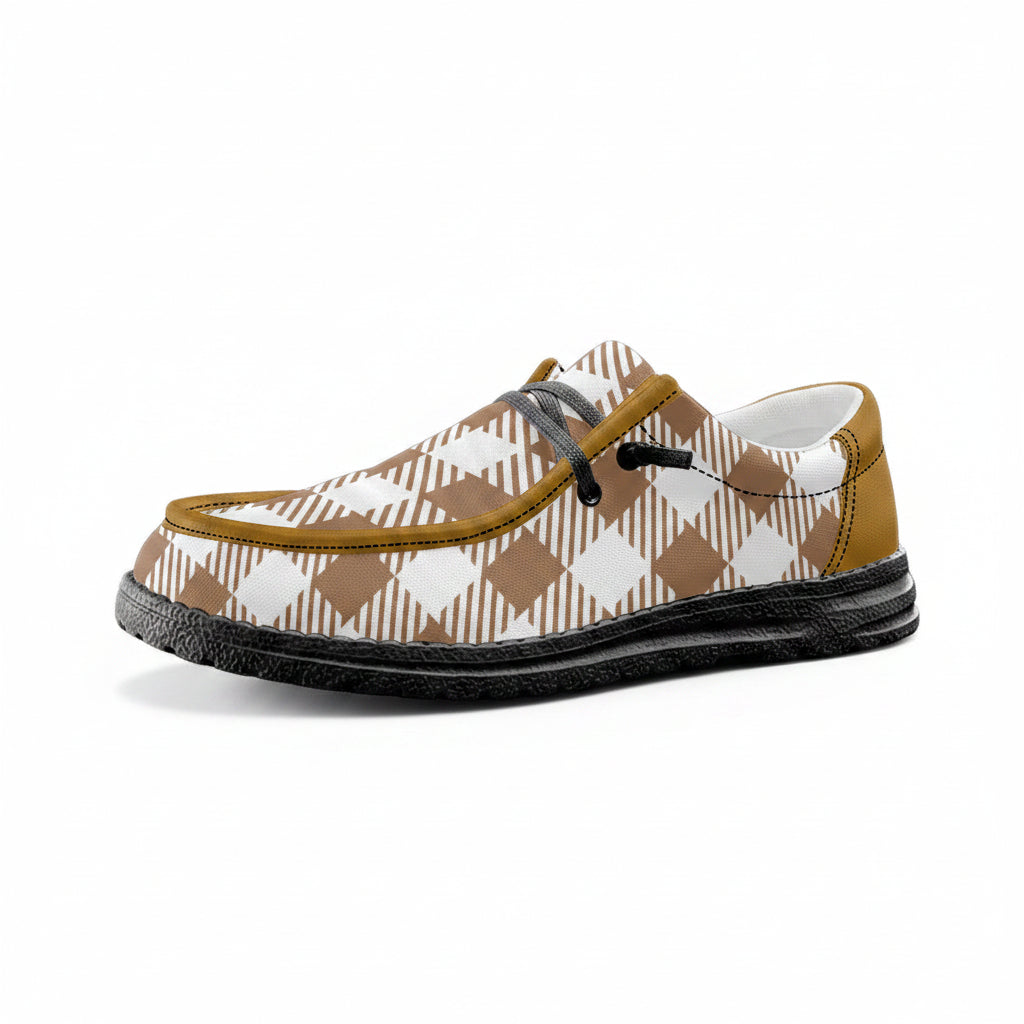 Brown Unisex Canvas Loafers