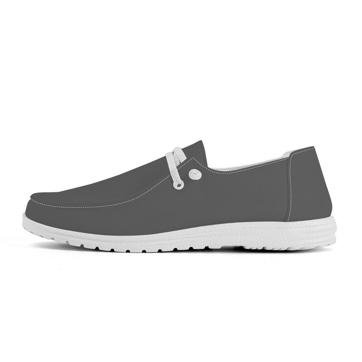 Puter Gray Canvas Loafers Slip On