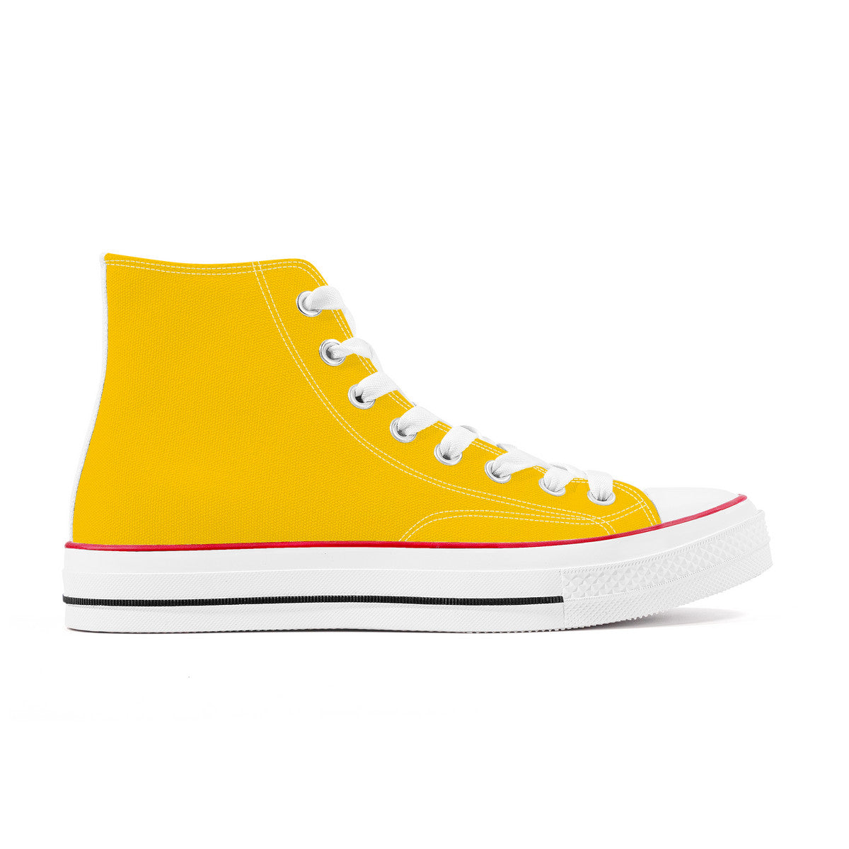 Bannana Yellow High Top Canvas Shoes