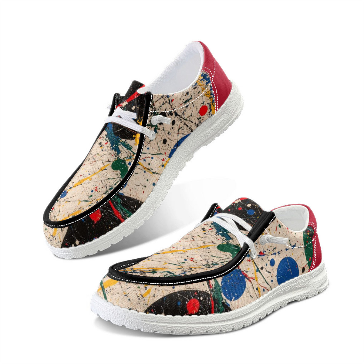 Jackson Pollock Canvas Loafers