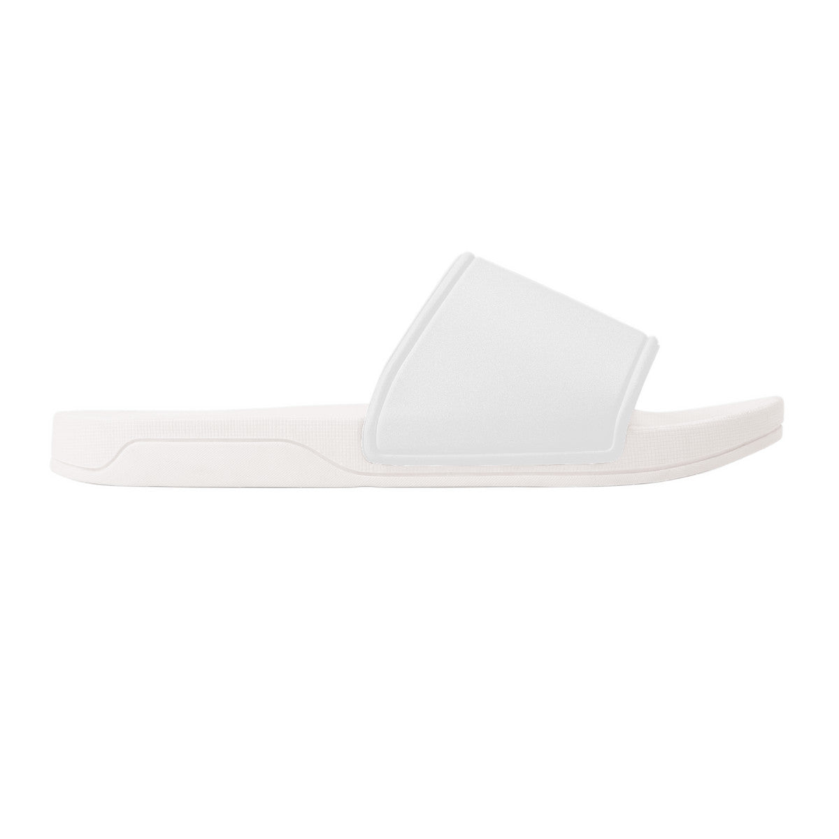 White Slide Sandals