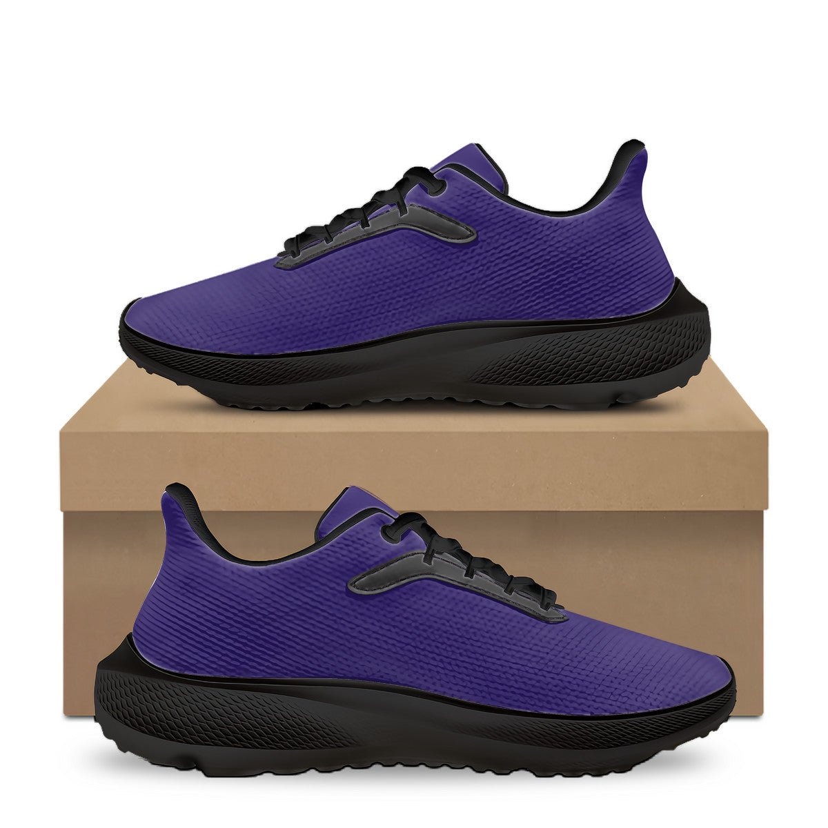 Purple Unisex Lace Up Running Shoes