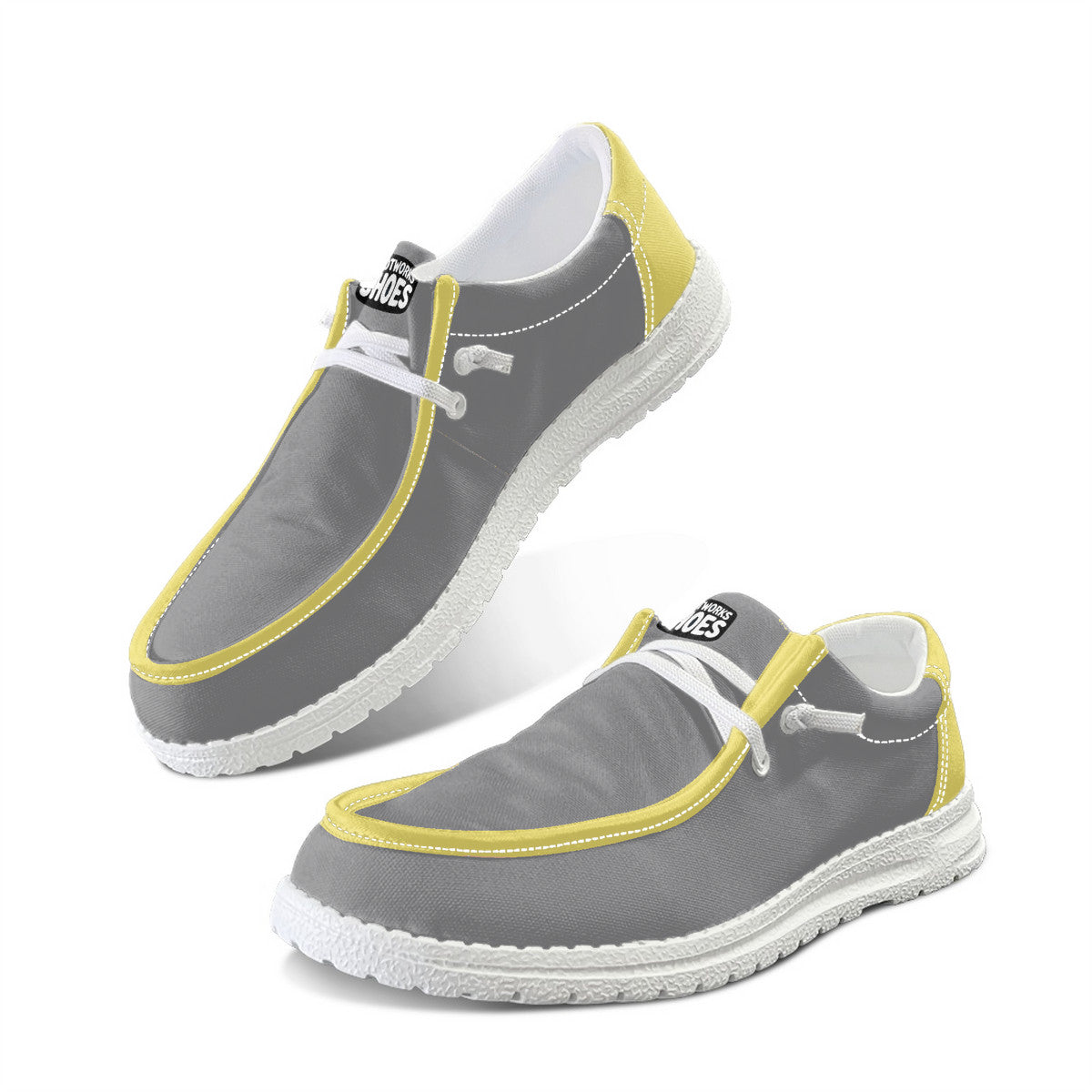 Unisex gray Canvas Loafers