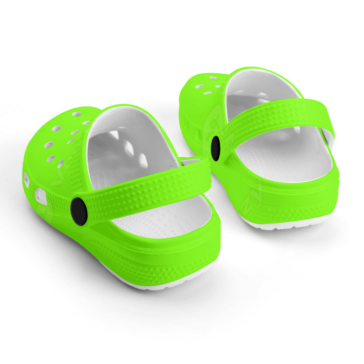 Kid's Neon Green Casual Clogs