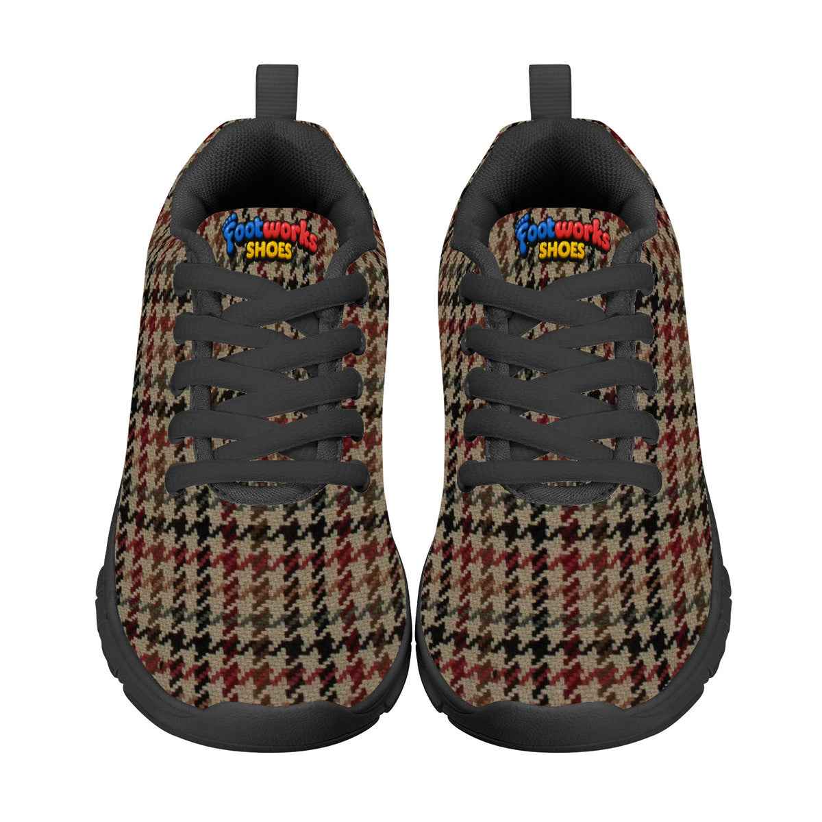 Kids Brown Pattern Sneakers