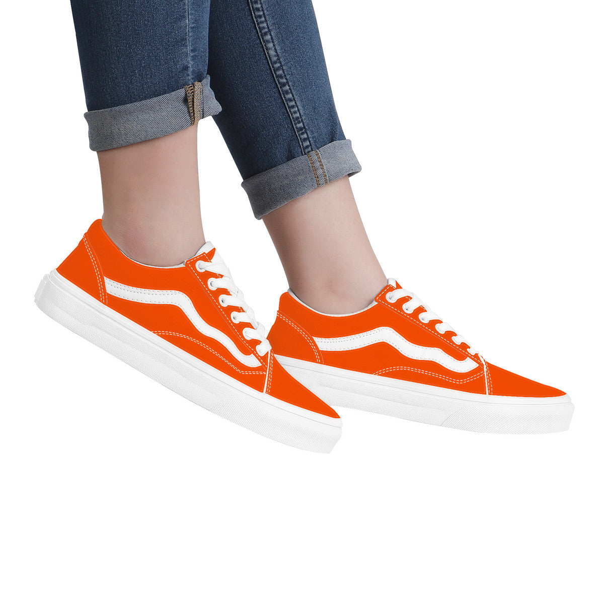 Orioles Orange Low Top Flat Sneaker