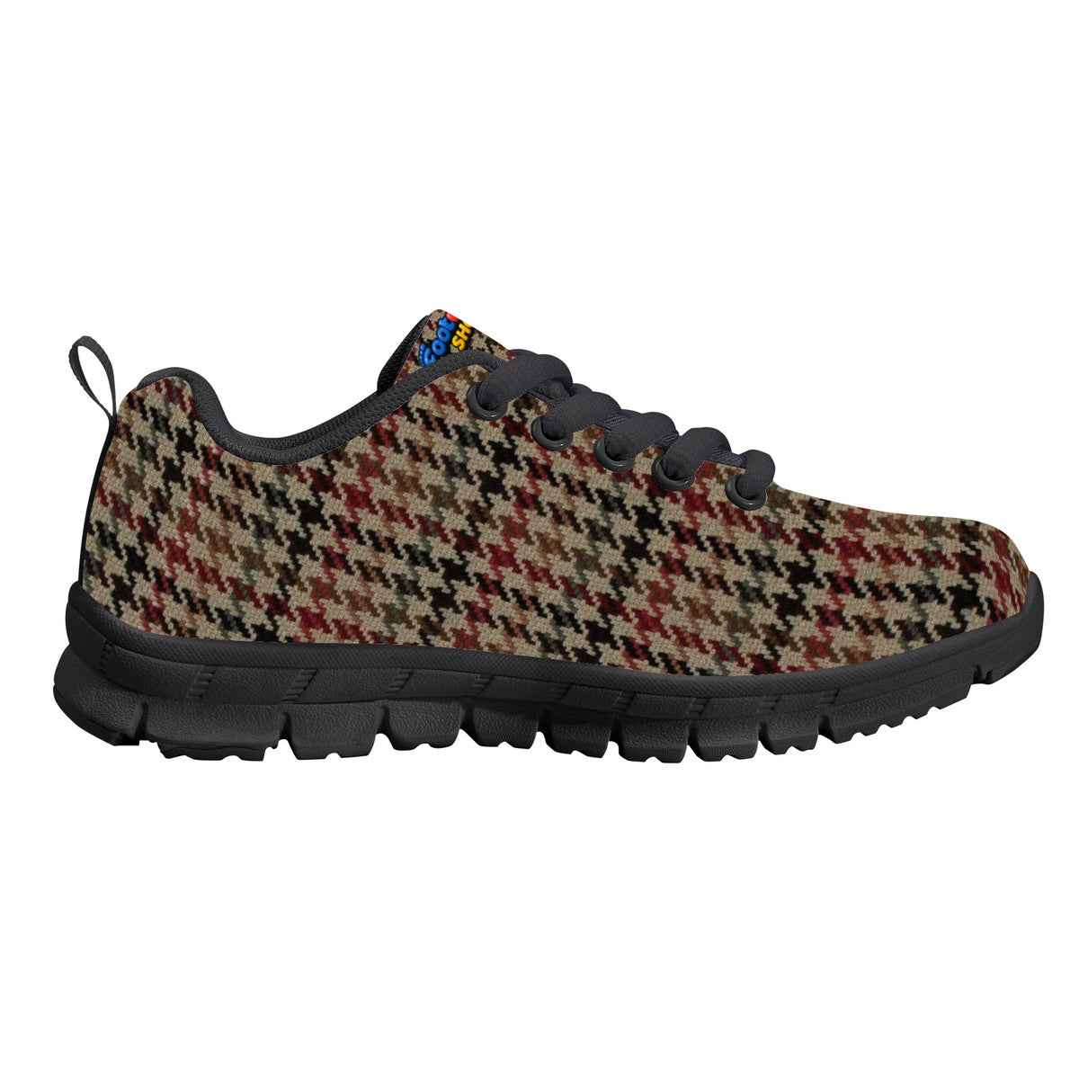 Kids Brown Pattern Sneakers