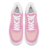 Pink Unisex Microfiber Sneakers