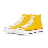 Bannana Yellow High Top Canvas Shoes